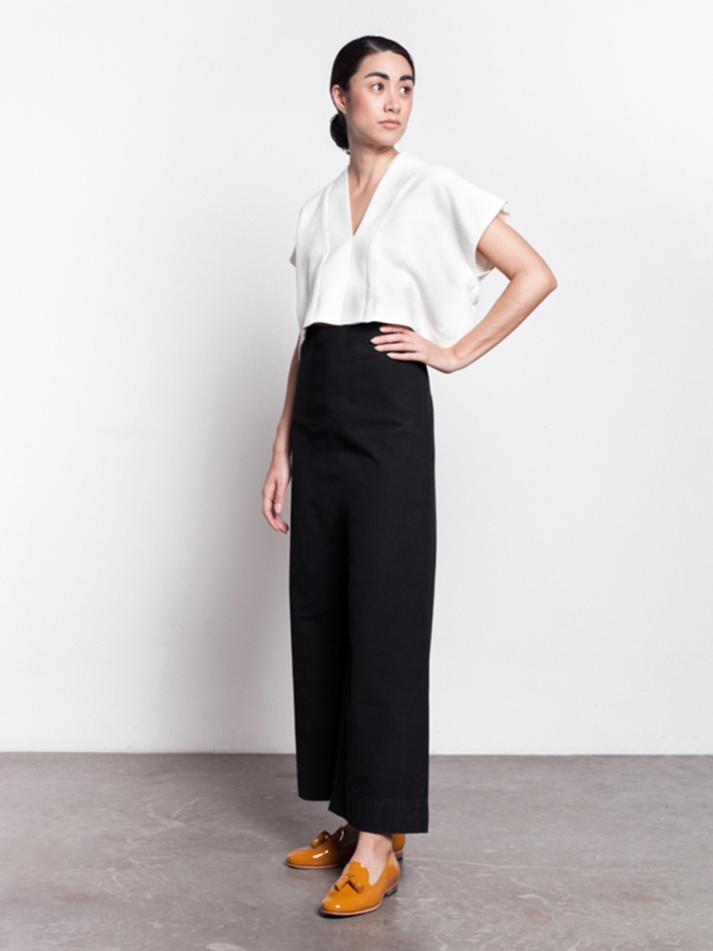 Jesse Kamm black linen skirt paneled midi maxi la garconne totokaelo XS S 2